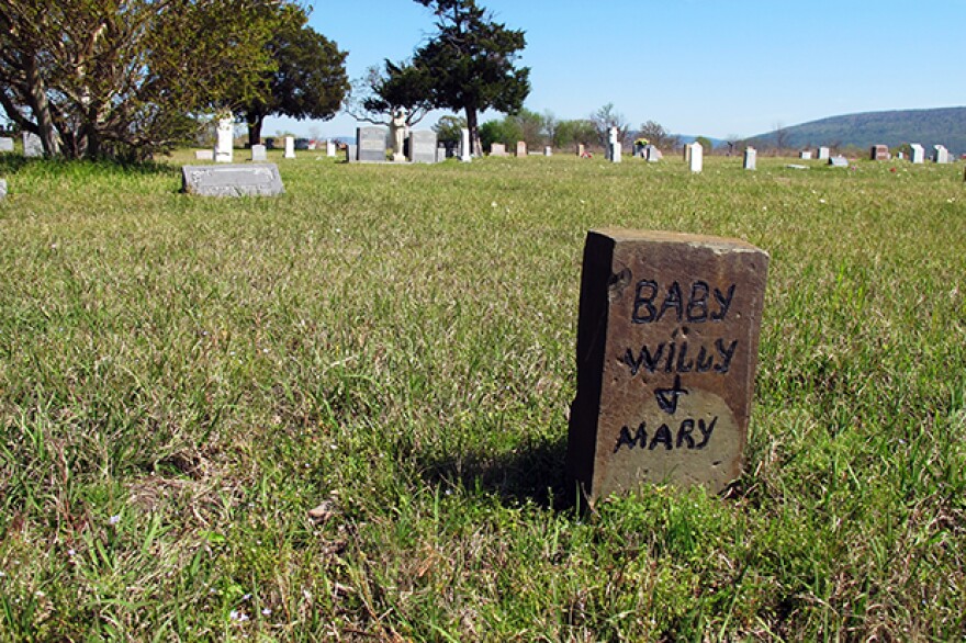 Grave sites at the Sardis Cemetery go back well into the 19th century and many of them are homemade.