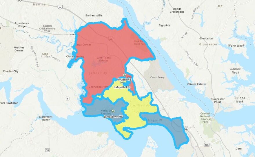 WJCC's current school zone maps.