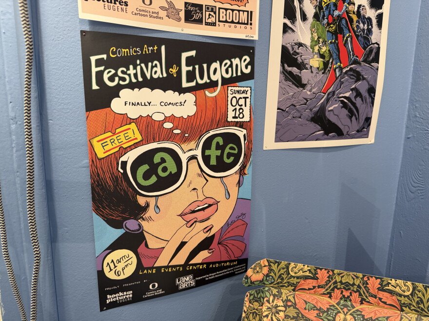 This years Comic Arts Festival of Eugene poster, designed by Katie Skelly, Oct. 9, 2026.