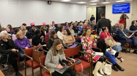 Inside a Blatt Building committee room before a subcommittee hearing on abortion related bills at the South Carolina Statehouse on Jan. 14, 2026.