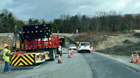 Traffic is reduced to one lane on the ramp from southbound state Route 115 onto northbound Interstate 81 in Luzerne County as work continues on Interchange improvements at this major highway interchange in Plains Township. PennDOT officials on Tuesday discussed recently completed and ongoing construction projects in the agency's District 4, which covers Lackawanna, Luzerne, Pike, Susquehanna, Wayne, and Wyoming counties.