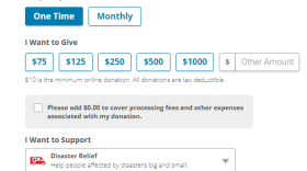  Screenshot of the donation page on the American Red Cross website, an organization accredited by the BBB.