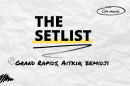 "The Setlist" and "Grand Rapids, Aitkin, Bemidji" written over a crumpled paper background.