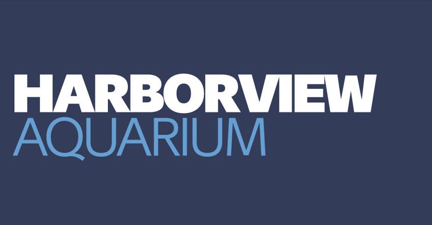 The logo of the Harborview Aquarium