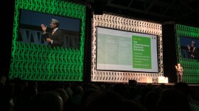 University of Miami president Julio Frenk delivers a state of the university address on campus at Coral Gables on Monday.