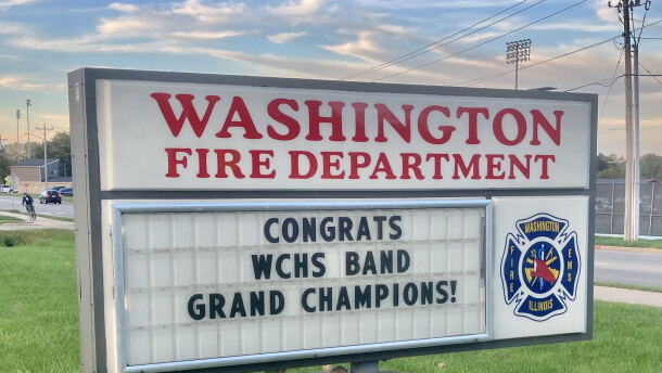 Here's the sign that's currently in front of the Washington Fire Department station at 200 N. Wilmor Road.