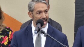Former San Antonio Mayor Ron Nirenberg urged voters to approve Props A & B to support the rodeo and Spurs during a news conference on Oct. 20, 2025. Both measures were approved on Nov. 4 by voters.