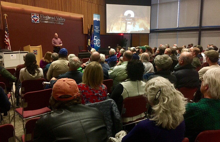 Dr. Paul Hessburg at the "Era of Megafires" presentation in Kalispell, MT April 25, 2017.