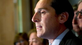 FILE- In this May 9, 2016, file photo, Democratic state Sen. Todd Kaminsky speaks during a news conference at the state Capitol in Albany, N.Y. New York would require political ads on Facebook or other social media platforms to contain the names of the people or groups paying for them under legislation proposed Tuesday, Oct. 3, 2017, amid growing scrutiny of the influence such ads had on the 2016 presidential election. Kaminsky, of Long Island, said his proposal would discourage false or misleading ads while informing citizens about those trying to influence their votes (AP Photo/Mike Groll, File)