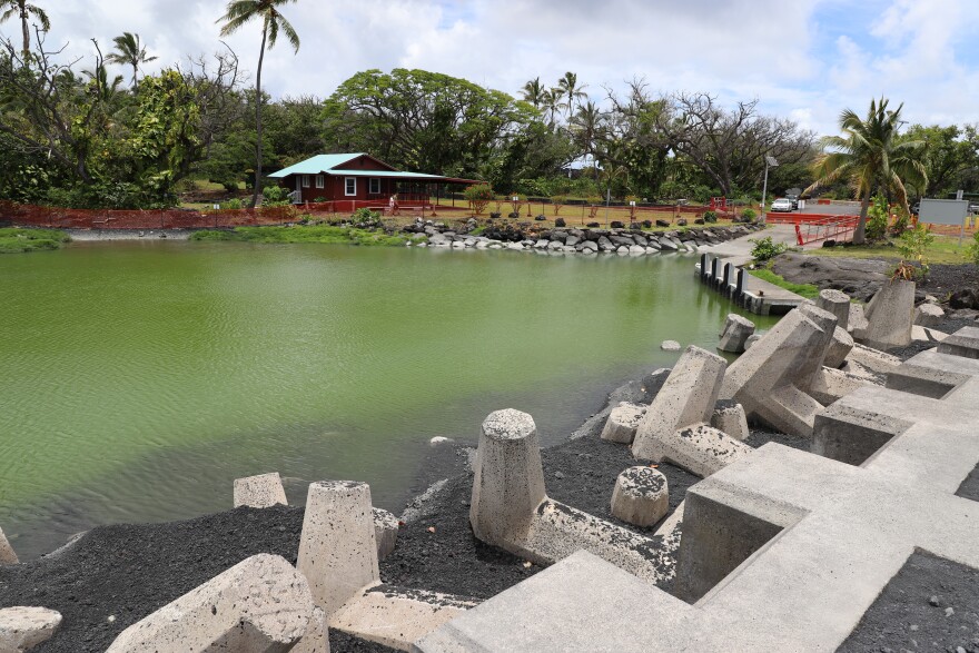 The Pohoiki boat ramp.