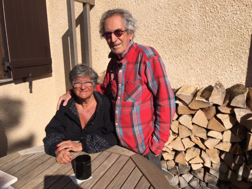 Danièle Enoch-Maillard and her husband Christian Maillard are sheltering from the coronavirus in their chalet in Chamonix, France. The French are now heading into their second week of home confinement.