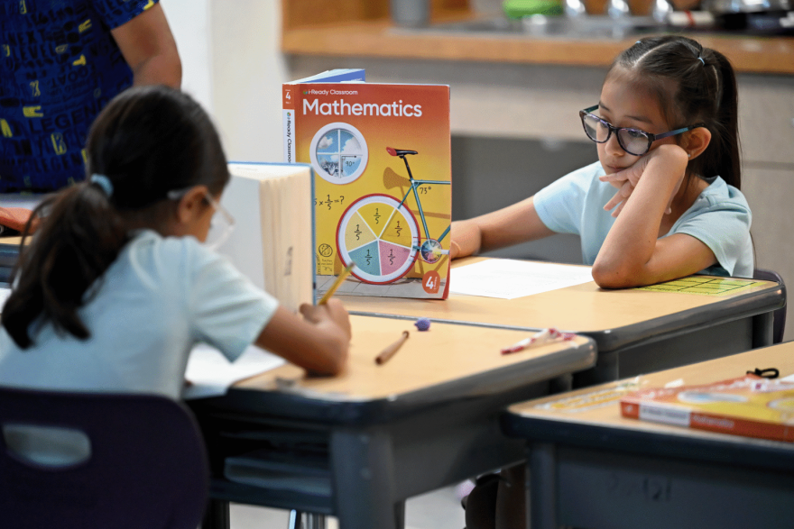 New Mexico Public Education Department officials presented new assessment data to state lawmakers on Sept. 23, 2026, showing significant gains in reading and literacy over the last year, modest gains in math and stagnant results in science. Pictured above: students at Valley View Elementary School in Las Cruces.