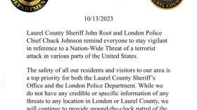 The Laurel County Sheriffs Office and London Police Department posted this joint message Oct. 13.