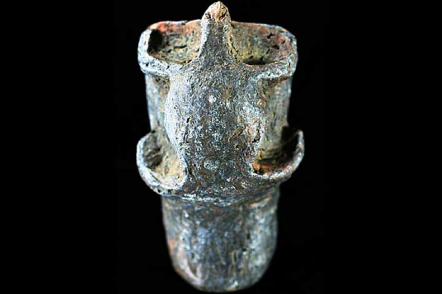 Ceramic Turtle Effigy Pipe Bowl: A.D. 650-1,000