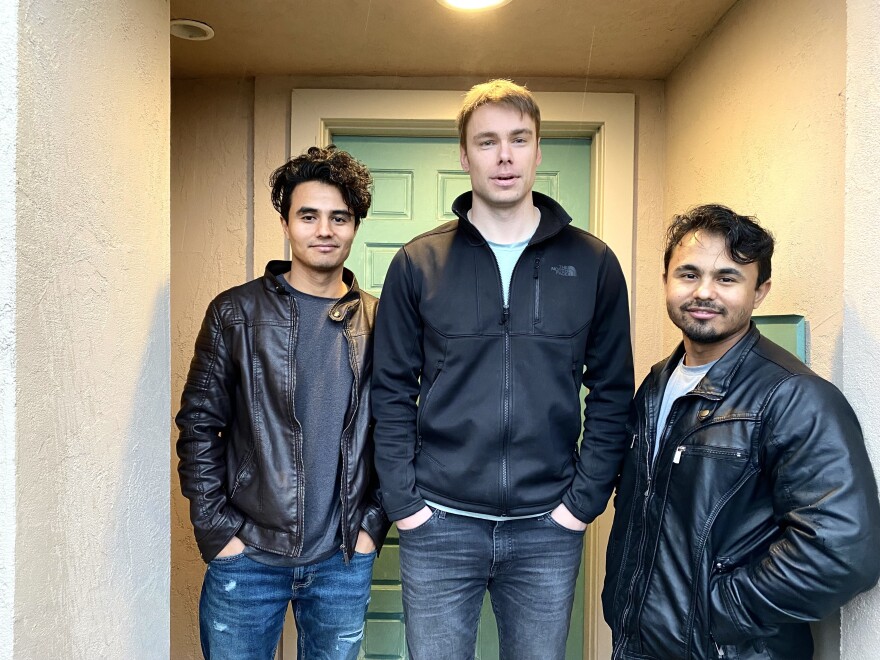 From left to right: Mohammad Mahdi Hussaini, Tom Kasza, and Mahdi’s brother, Najibullah Hussaini. 