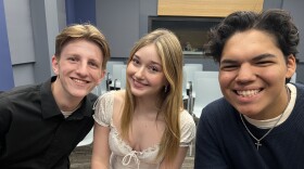 L to R: Luke Woodruff, Clara Sankey, and Christian Mendoza