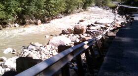 A 400 foot section of Route 8 North in the Berkshires town of Clarksburg that was washed away by the waters of the Hoosic River in Hurricane Irene on August 28.