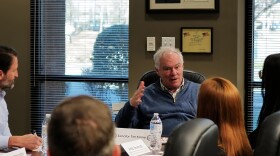 Sen. Tim Kaine speaks about Affordable Care Act enhanced subsidies during a roundtable on Wednesday in Hampton.