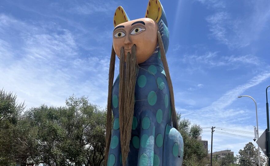 "The CatNahual" by Angelico Jimenez is among the works that will greet travelers during this year's celebration of the Route 66 centennial.