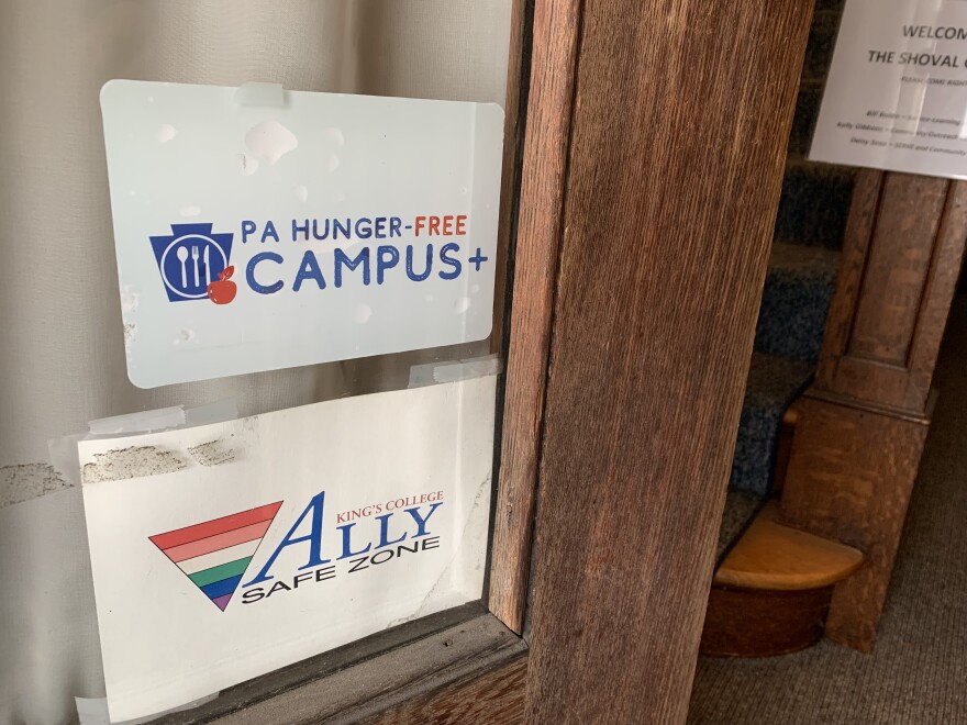 The student food pantry within the King's College Shoval Center earned the campus a "Hunger-free" designation.