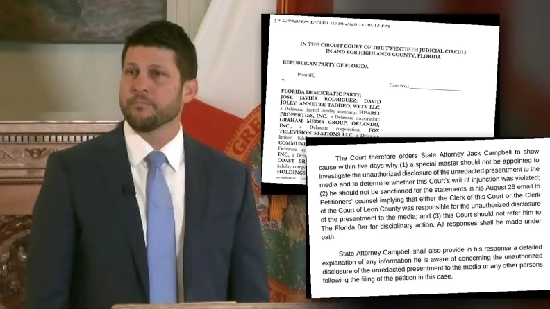 James Uthmeier is sworn in on Feb. 17, 2025, as the Attorney General of Florida.