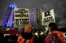 Protesters gather during a rally for Renee Good, who was fatally shot by an ICE officer in Minneapolis the day before, Thursday, Jan. 8, 2026, in Kansas City, Missouri.