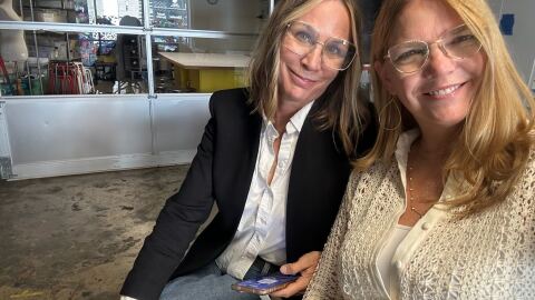 Sarah Reinhardt (left) and Louise Browne (right) host the podcast "Adoption: The Making of Me."