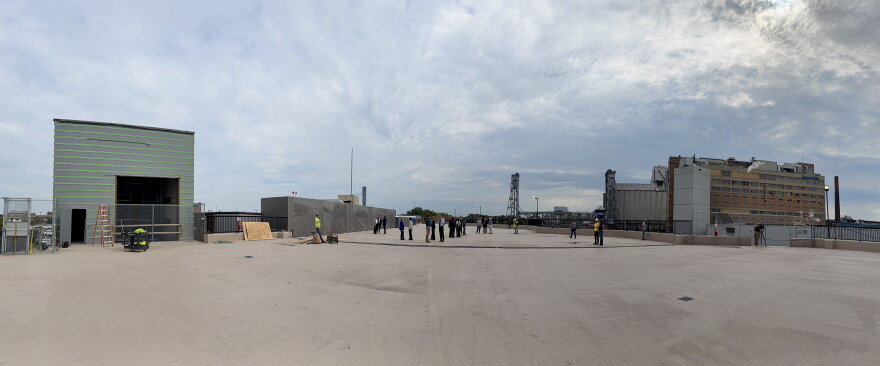 A panorama image of the DL&W Sky Deck on October 1, 2026 in downtown Buffalo.
