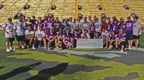 Republicans and Democrats are all smiles after the Truce for the Troops Bowl in Tiger Stadium. 