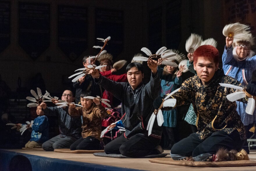 The Pingayak Dancers from Chevak perform at the Cama-i Dance Festival.