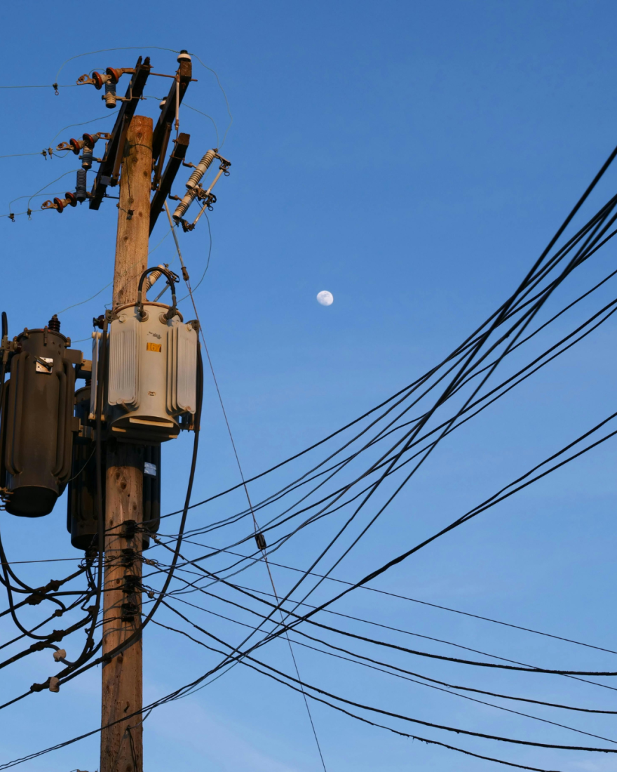 Stock image of power line.