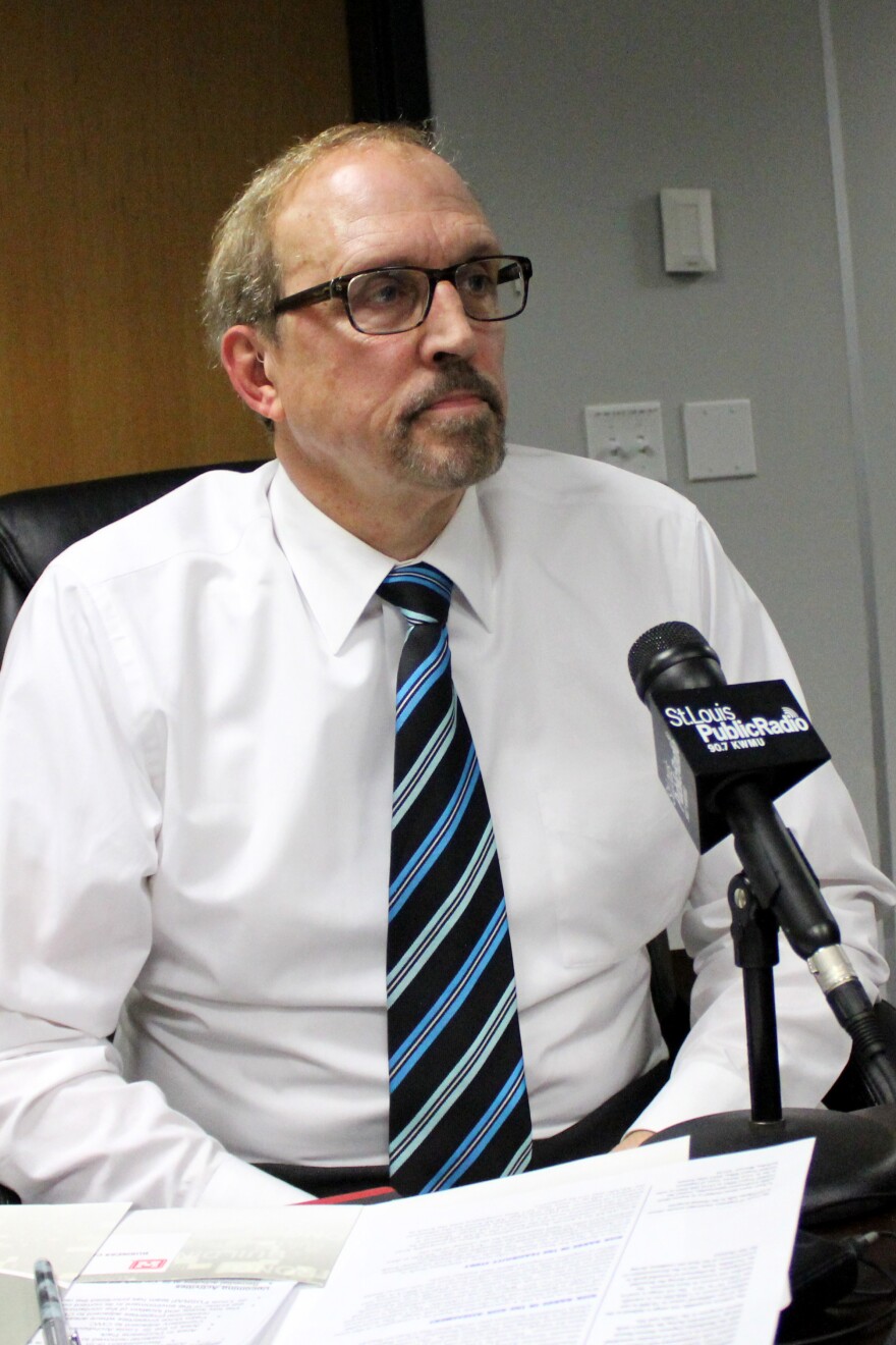 U.S. Army Corps of Engineers St. Louis District FUSRAP program manager Bruce Munholand fields questions from the media at a press conference on Monday.