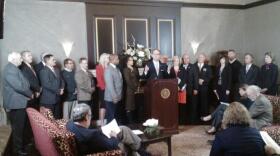 Okahoma's House Democrats hold a press conference on education and Gov. Mary Fallin's budget - March 2013