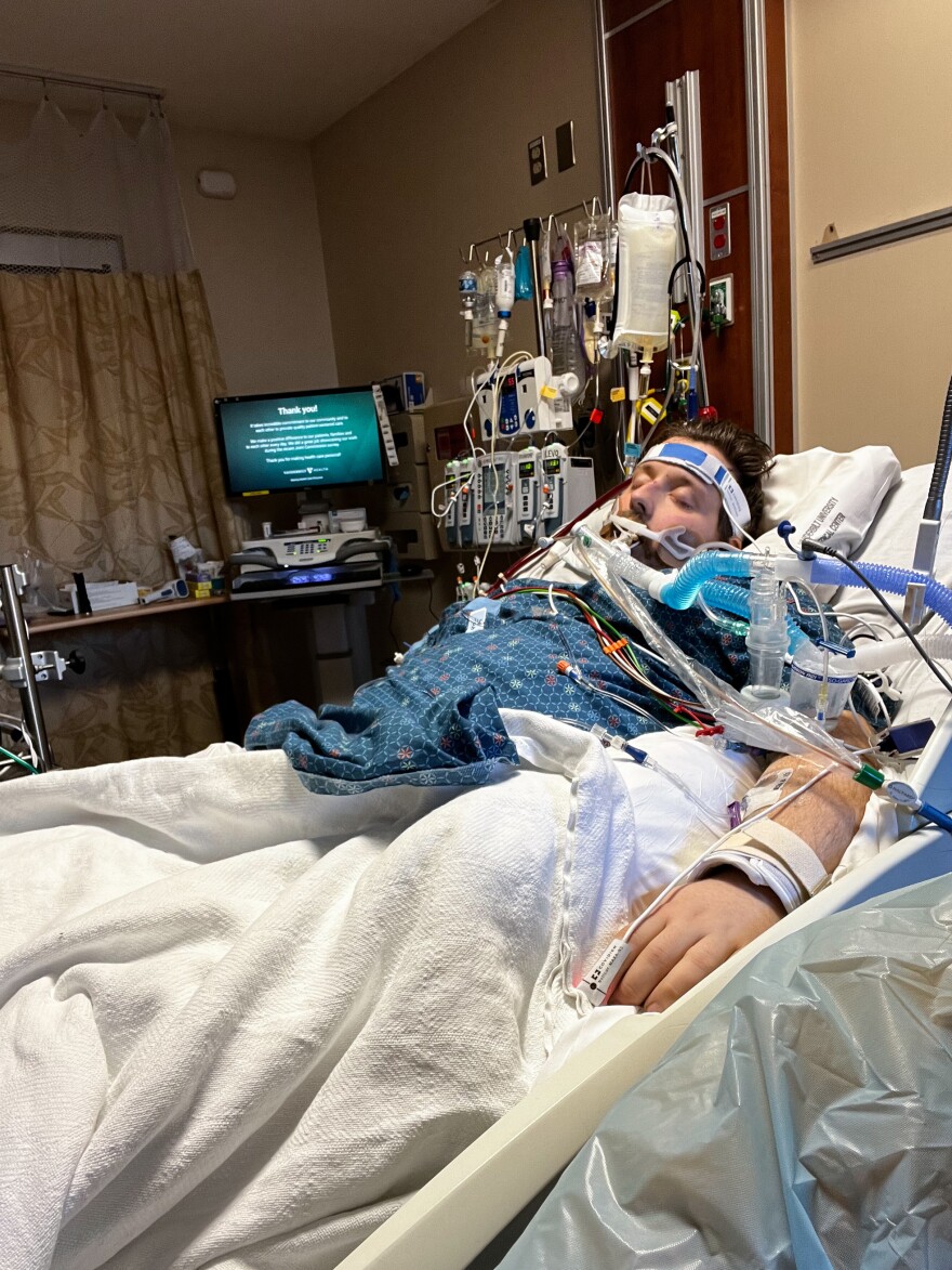 James Perkinson of Greenbriar, Tenn., underwent ECMO for nearly two months while he was sedated. He says without the "miracle" therapy, he "wouldn't be here right now."