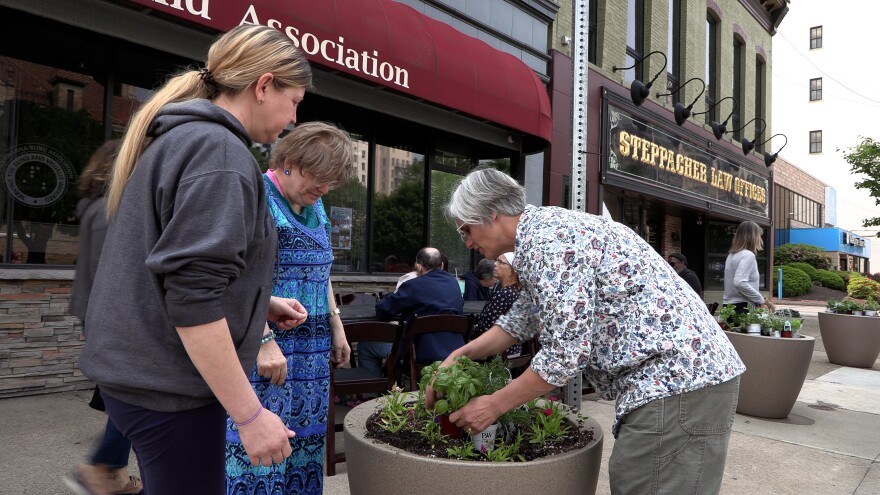 Community partners hosted a workshop to plant a sensory garden at the Lackawanna Blind Association in Scranton.