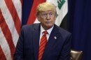 President Trump speaks during a meeting at the U.N. General Assembly on Tuesday in New York City.