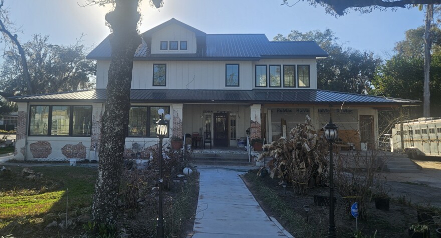 The current state of the Ivy House Restaurant in Williston, Fla., as of Sunday, Feb. 22., 2026. The restaurant still has visible construction underway on one end of the restaurant while it builds toward opening soon.