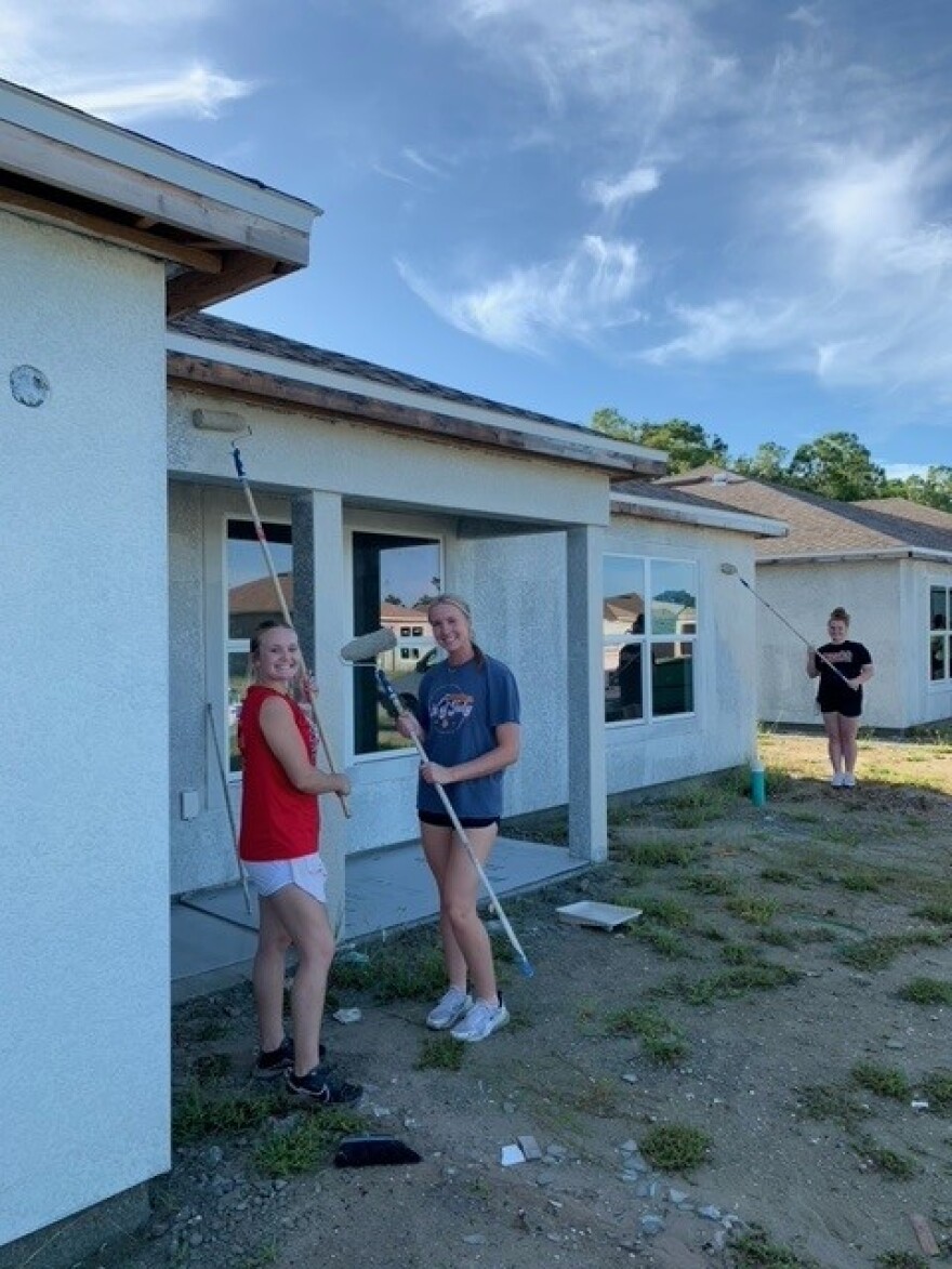 FGCU students at a local Habitat for Humanity project earlier this summer.