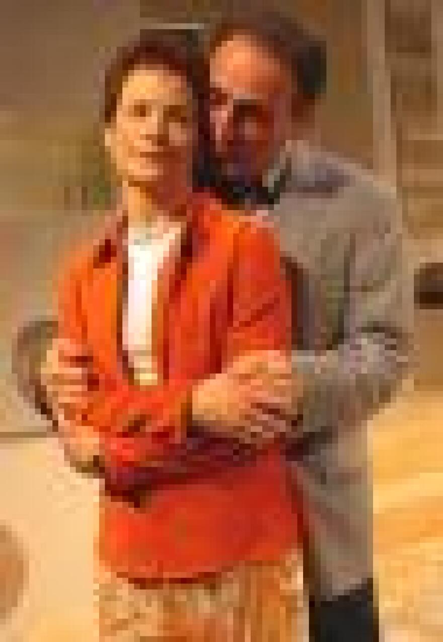 Mark Robbins and Elizabeth Robbins in the Unicorn Theatre's production of Edward Albee's THE GOAT, OR WHO IS SYLVIA?. Courtesy of Unicorn Theatre, Kansas City, Missouri.
