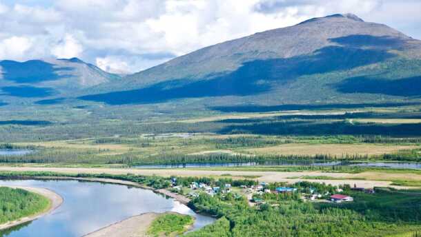 An undated aerial photo of Kobuk