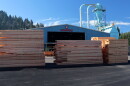 Pallets of lumber sit outside of a building at Starfire Lumber on Feb. 5, 2026.