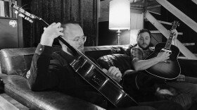 Great Elk band members Patrick Hay (left) and Paul Basile (right) rehearse