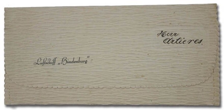 An envelope was given to passengers to store their one allotted napkin during their passage.