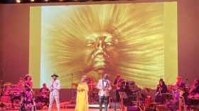 Alexandra Jackson, Tony Hightower, Kathleen Bertrand and Cleveland P. Jones performing Ramsey Lewis' "Sun Goddess" with Lil John Roberts and the All-Star Atlanta Band.