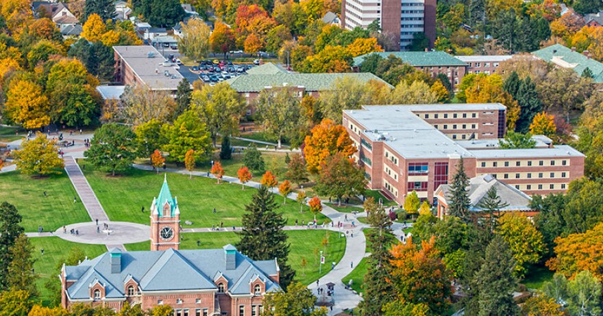 University of Montana campus; photo taken from the State of Montana ArboretUM’s website.