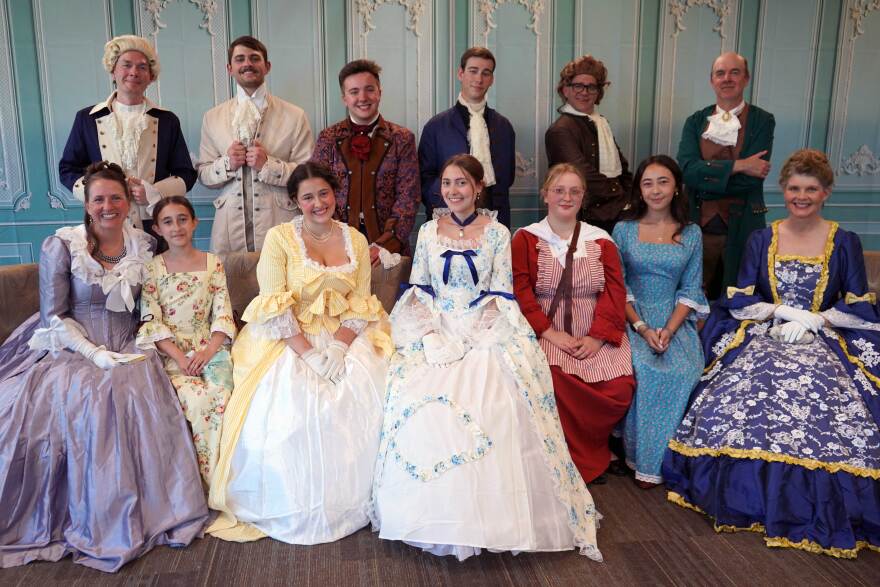 The cast of an immersive theatrical murder mystery pose for a photo at the Soldotna Public Library in Soldotna, Alaska, on Wednesday, July 29, 2026.