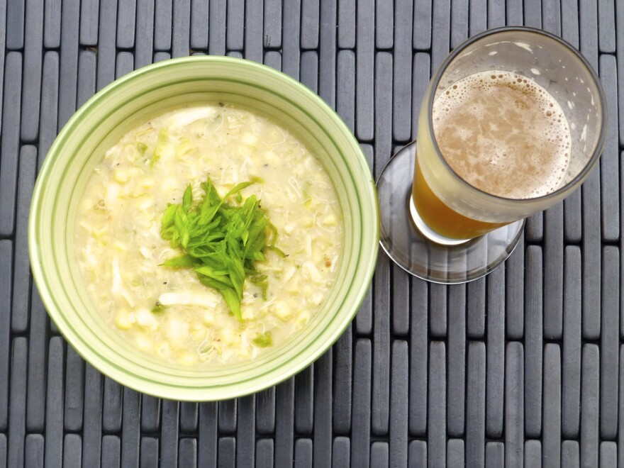 Peter Ogburn's Corn and Crab Chowder with Wheat Beer is adapted from a cookbook by Flying Dog Brewery in Frederick, Md.