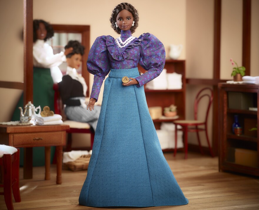 Madam C.J. Walker is the latest woman to join Barbie's Inspiring Women collection. Walker's great-great-granddaughter worked with Barbie to incorporate details from the pioneering businesswoman's life.