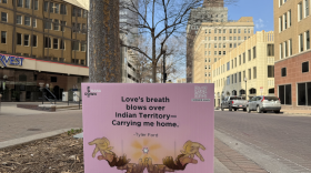 One of the many curbside haiku visible in downtown