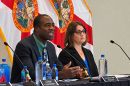 Surgeon General Dr. Joseph Ladapo during Thursday's public hearing at the Orlando Mariotte Lake Mary hotel, observing public comment on the state's new proposal to remove school entry vaccine mandates.